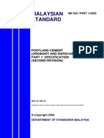 Ms 522 Part 12003 Portland Cement Ordinary and Rapid Hardening Part 1 Specification Second Revision 709539 PDF