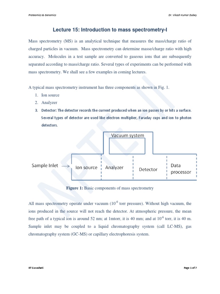 Overview of Electrospray Ionisation | PDF | Mass Spectrometry ...