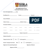 Re Registration Form 2018 19