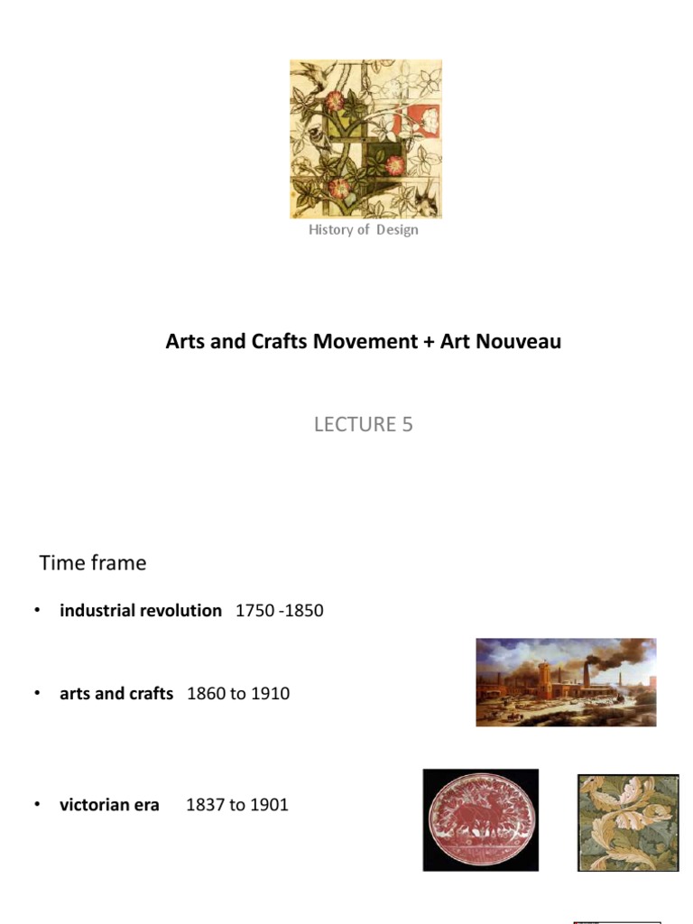 Arts and Crafts Movement Overview | PDF | Art Nouveau | Arts And Crafts ...