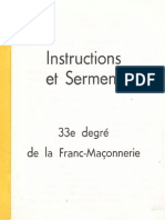 Adrien Arcand - Instructions Et Serment 33e Degré de La Franc-Maçonnerie