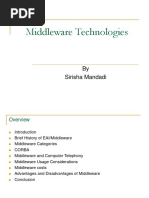 Middleware Technologies: by Sirisha Mandadi