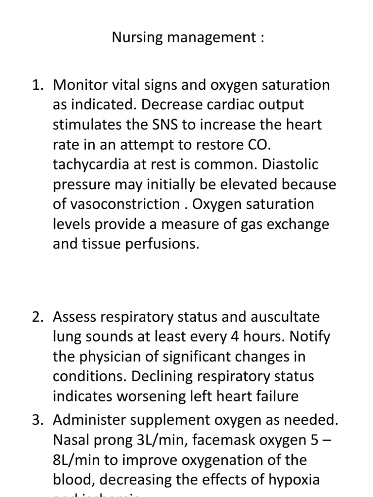 Nursing Considerations for Heart Attack