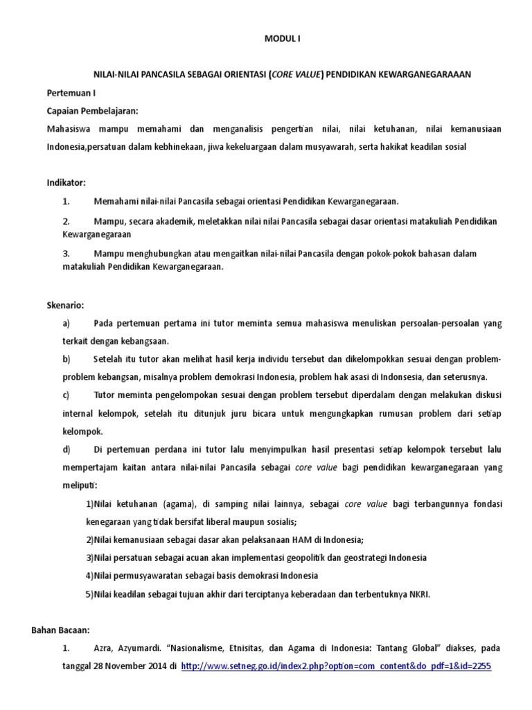 02 Pancasila Sebagai Core Value Diunggah Oleh Rizqy Aha