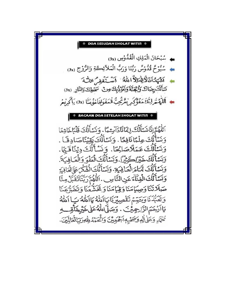 Doa Witir Pdf