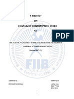 A Project ON Consumer Consumption Index: (Session 2017 - 19)