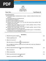 Cbse Class X Social Science Sample Paper I Time: 3 Hrs Total Marks: 80