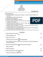 CBSE X Social Science Sample Paper 1: Key Concepts