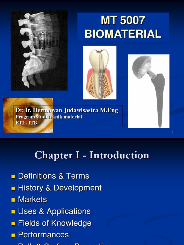Overview of Biomaterials in Medicine | PDF | Biomaterial | Implant ...