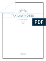Tax Law Notes