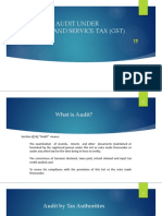 Audit Under Goods and Service Tax (GST)