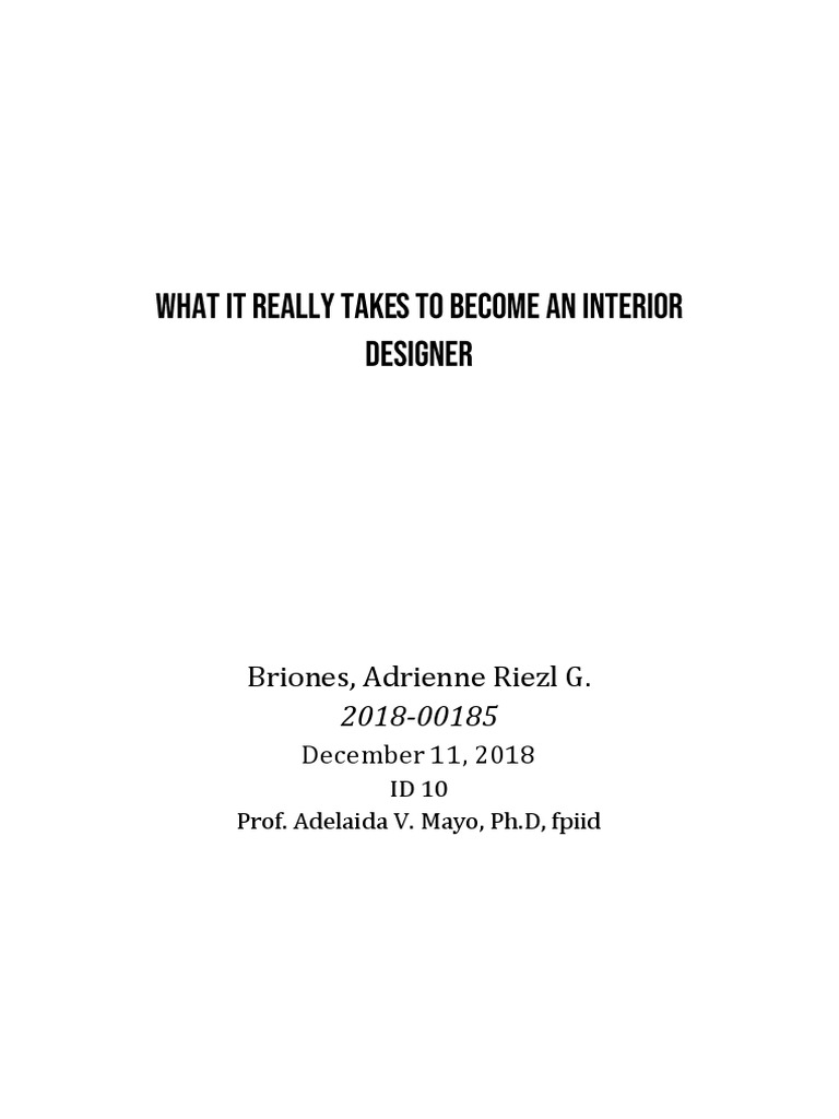 Insights from Licensed Interior Designers | PDF | Visual Perception ...