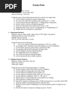 SQL Access Practice Work