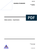 Uganda Standard: Safety Matches - Specification