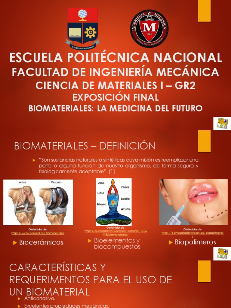 Biomateriales en Medicina: Futuro y Aplicaciones | PDF | Biomaterial ...