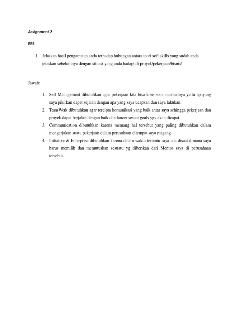 Assignment Bulan 2 - EES IN CS RS EN | PDF