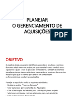 Planejando aquisições para projetos