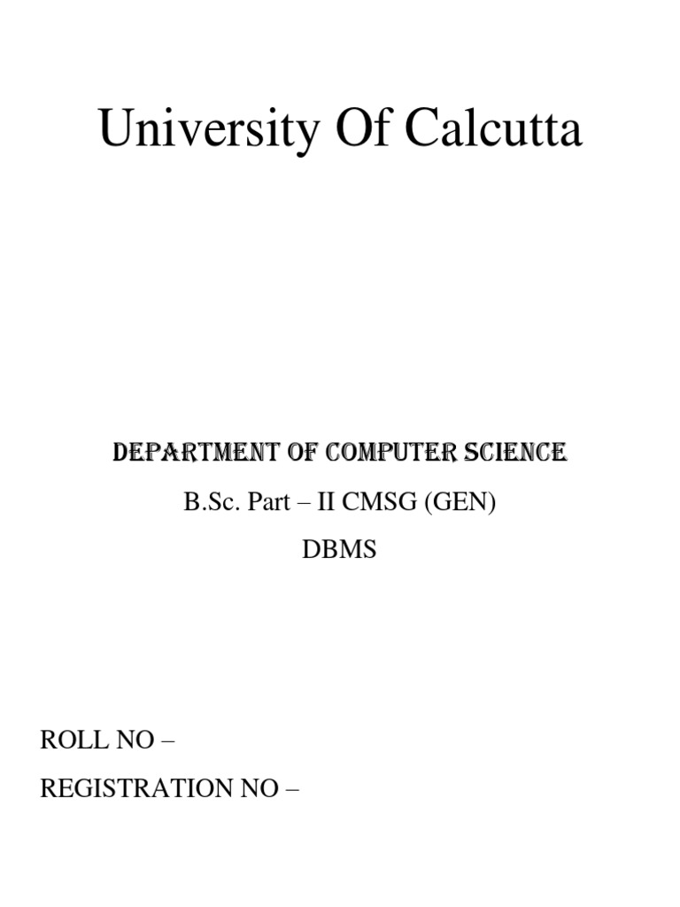 University of Calcutta | PDF