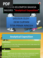 Tugas Kelompok Bahasa Inggris ": Analytical Exposition