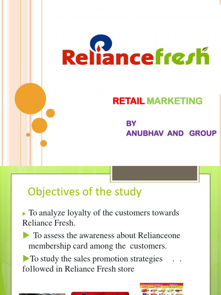 Study On Reliance Fresh Case Study Pdf Rebate Marketing Retail