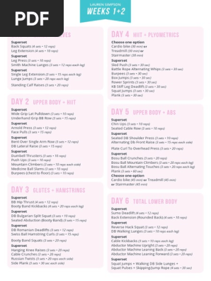 Lauren simpson home workout pdf hotsell