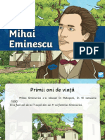 Mihai Eminescu Prezentare Powerpoint Romanian