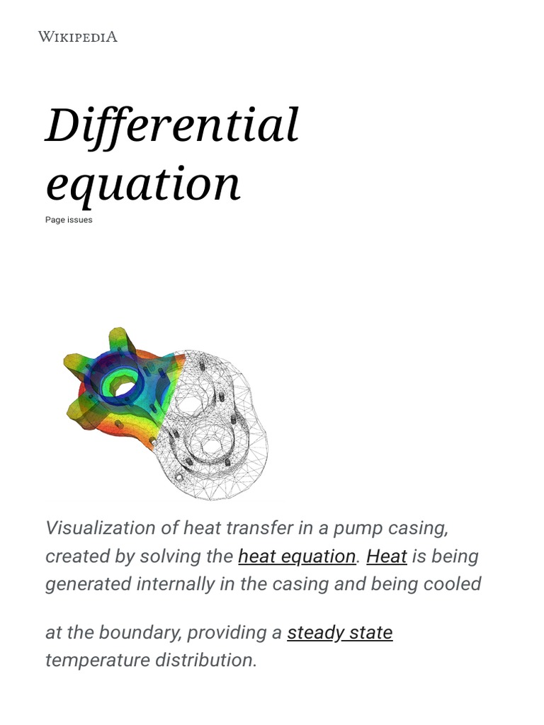 Differential Equation Wikipedia PDF Differential Equations