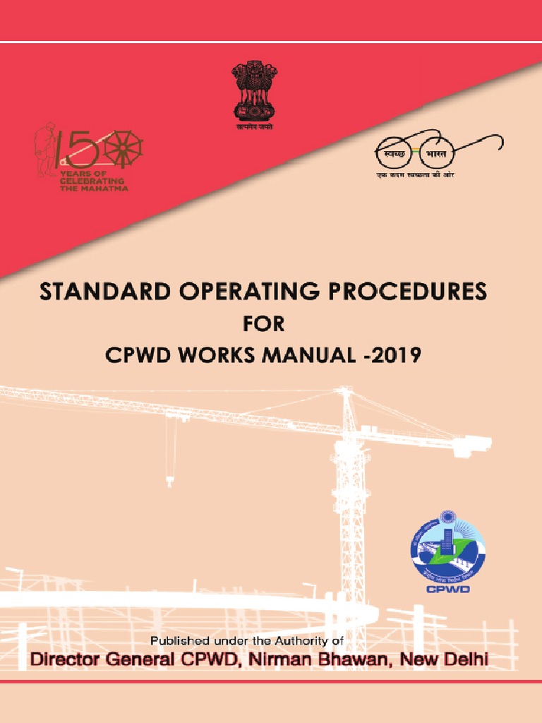 Sops To Work Maunal 2019 20 March 2019 Pdf Specification Technical Standard Consultant