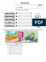 Examen Trimestral de Inglés Tercero