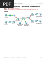 8.1.3.4 Packet Tracer - Propagating A Default Route in EIGRP For IPv4 and IPv6 Instructions IG