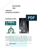 Superior University MBA Project on HBL