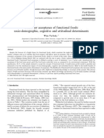 Consumer Acceptance of Functional Foods