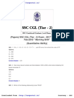 CGL Tier 2 Papers Quantitative Ability 21 Feb 2018 PDF