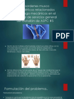 Desordenes Musco Esqueléticos Relacionados Con Riesgo Mecánicos en