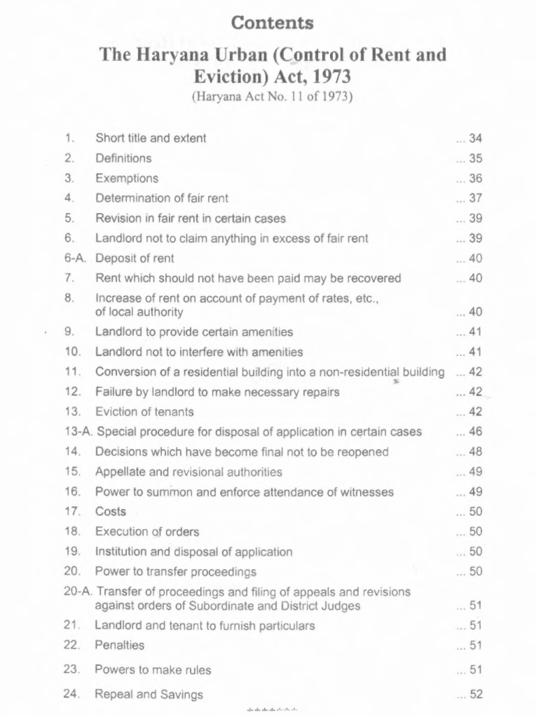 Rent Control Act PDF PDF Landlord Leasehold Estate