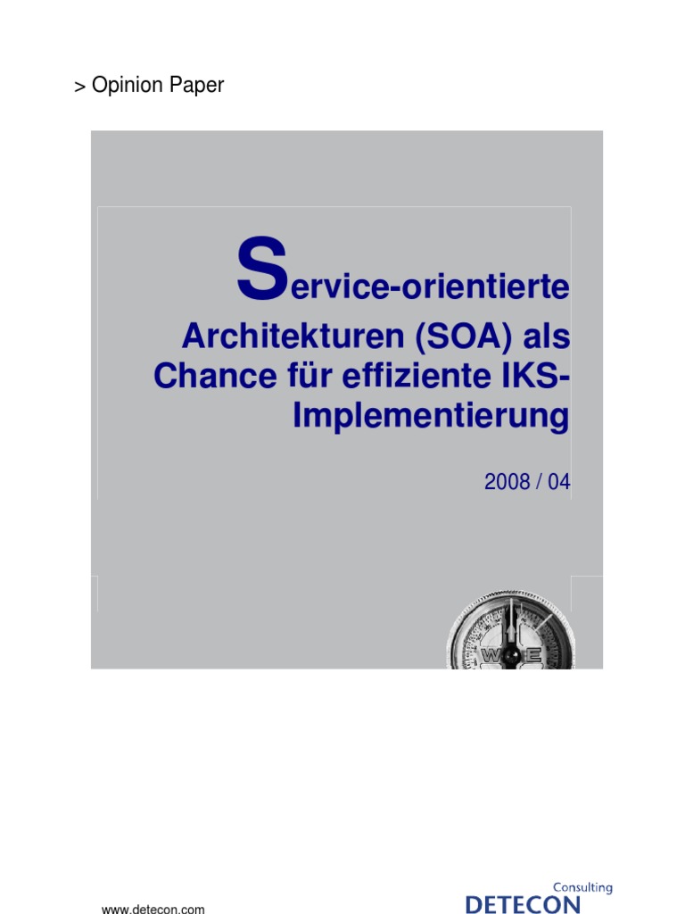 Detecon Opinion Paper Service-orientierte Architekturen ...