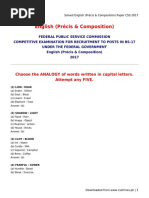 Solved English (Précis &#038 Composition) Paper CSS 2017