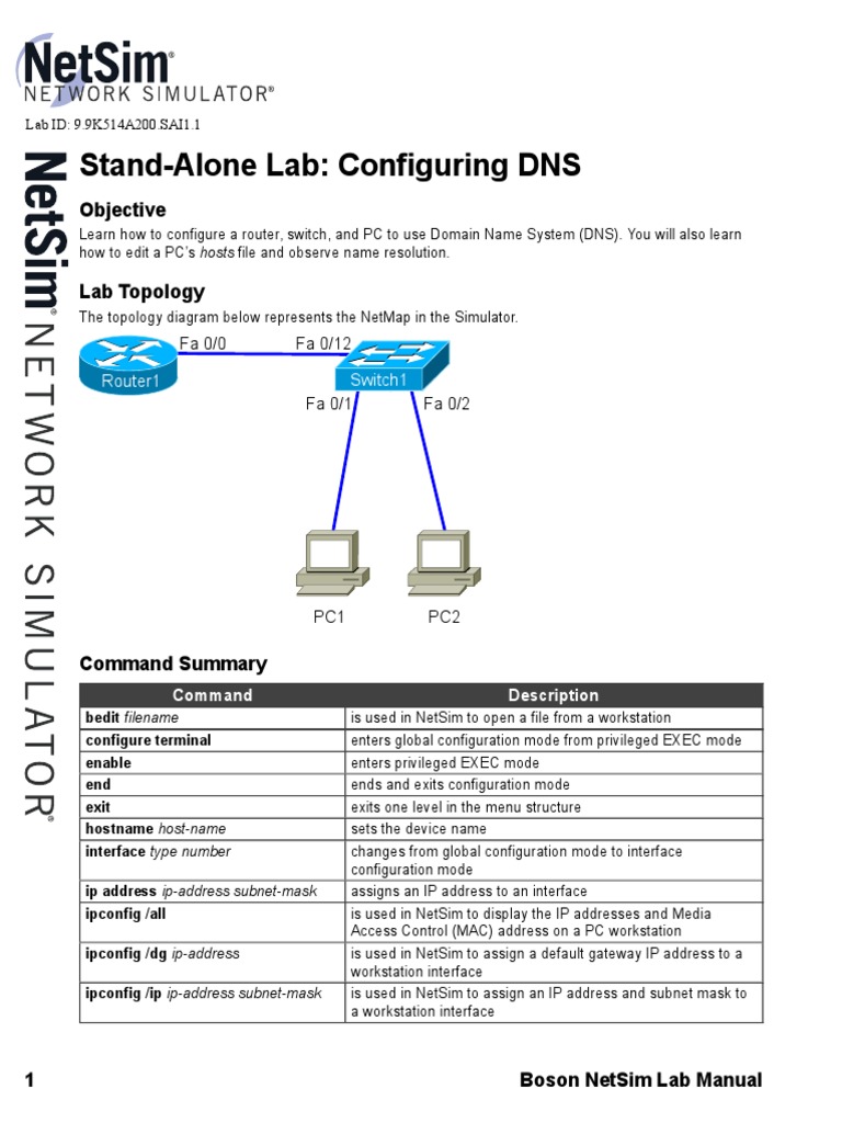 DNS Configuration | PDF | Ip Address | Domain Name System
