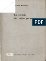 Worringer 1957 La Esencia Del Estilo Gótico PDF
