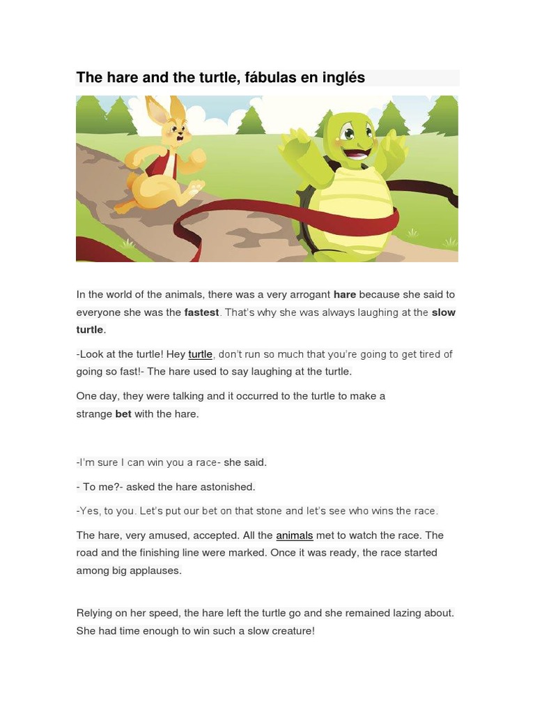 The Tortoise and the Hare Fable | PDF