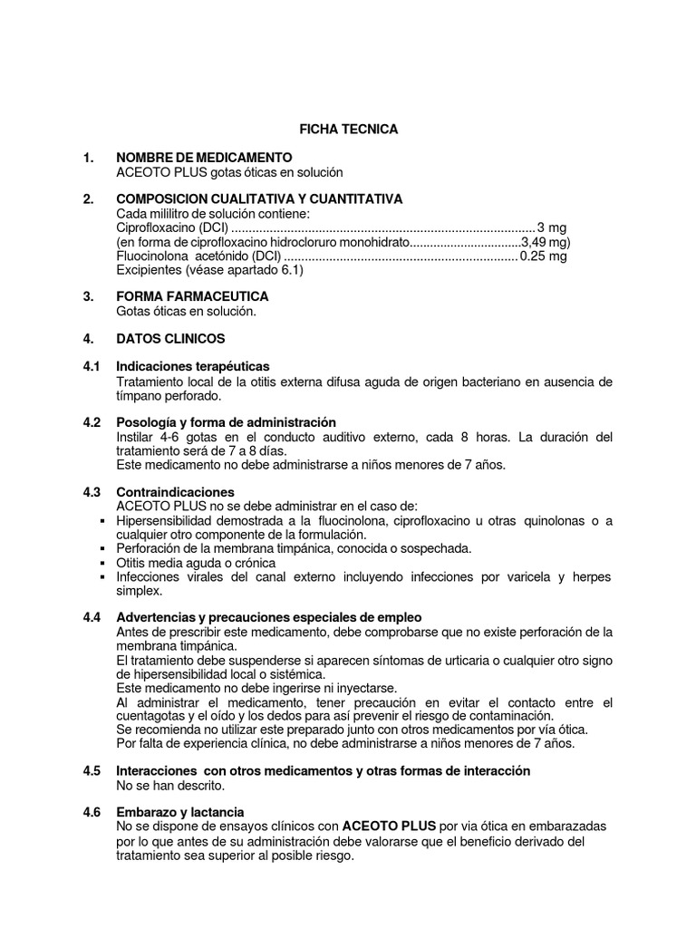 f64658 Aceoto Plus | PDF | Bacterias Gram-negativo | Medicamentos con ...
