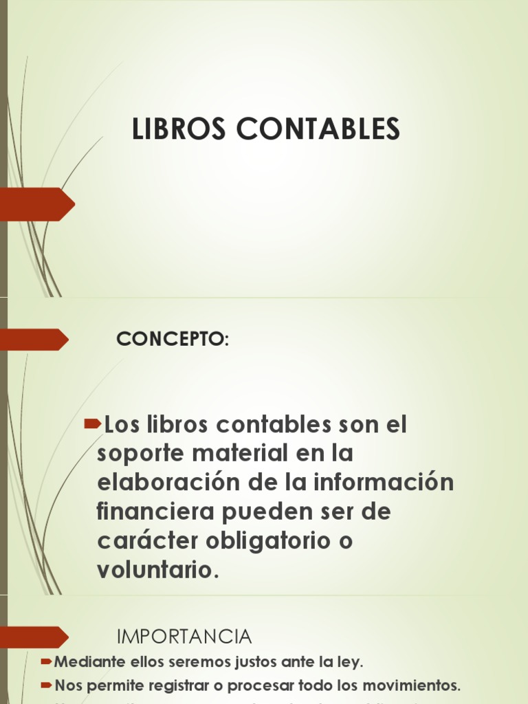 Libros Contables Ppt Ana Exposicion Completo Contabilidad Business