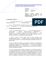 Solicita Medida Cautelar de Anotación de Demanda en Los Registros Públicos AL JUZGADO CIVIL DE .....................