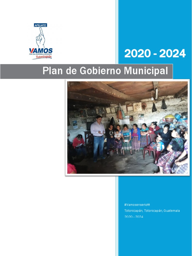 Plan de Gobierno Municipal 2020 2024 VP Guatemala Corrupción política