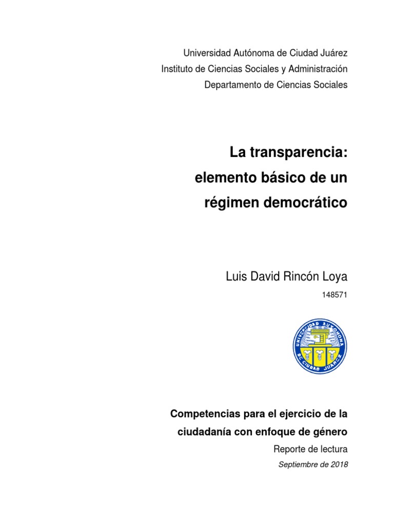 Actividad A11 Luis Rincón PDF | PDF | Responsabilidad | Democracia