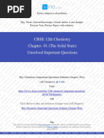 Class 12th Chemistry Chapter 1 (The Solid State) Important Unsolved Questions PDF