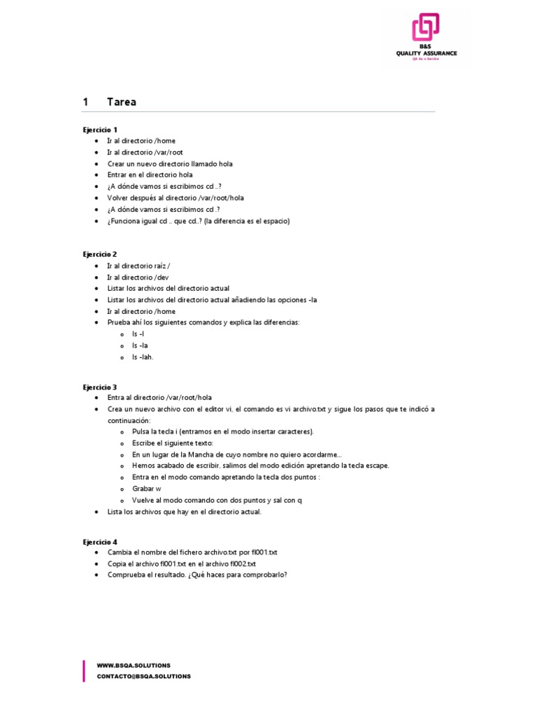 Ejercicios Prácticos de Comandos Linux | PDF