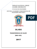 Transferencia de Calor Silabo UNJBG 2017