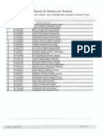 Reporte de Alumnos por Semestre de la Facultad de Ingeniería Química Industrial