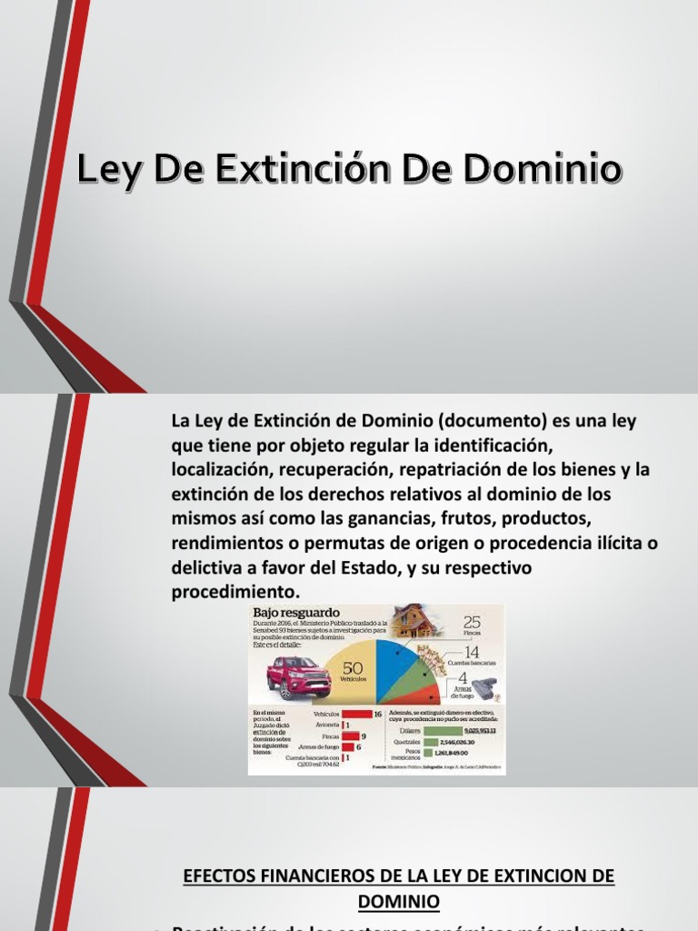 Ley de Extincion de Dominios | PDF | Dominio eminente | Gobierno